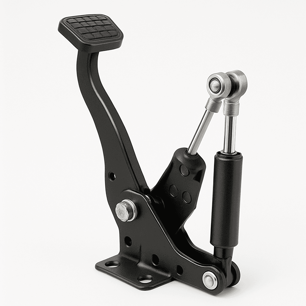Foot-operated parking brake gas spring