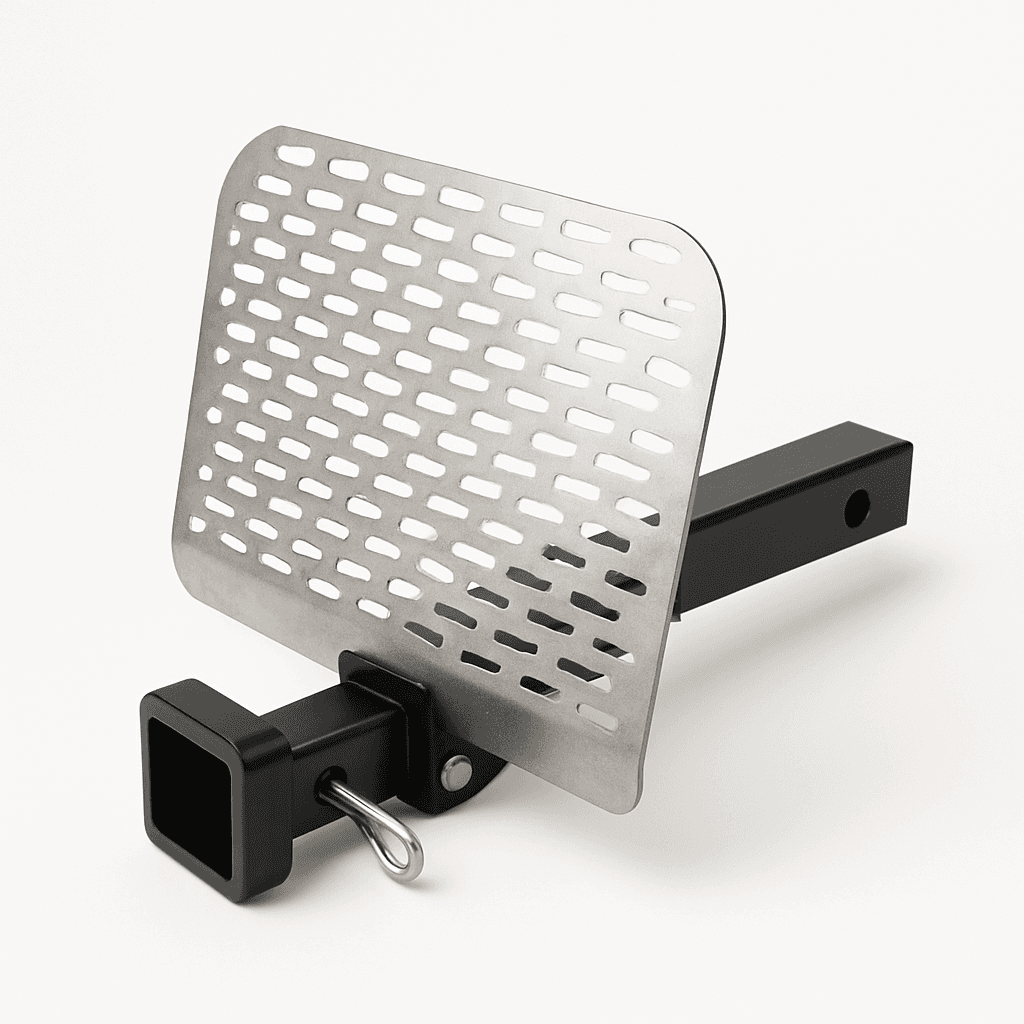 Trailer hitch carrier heat shield