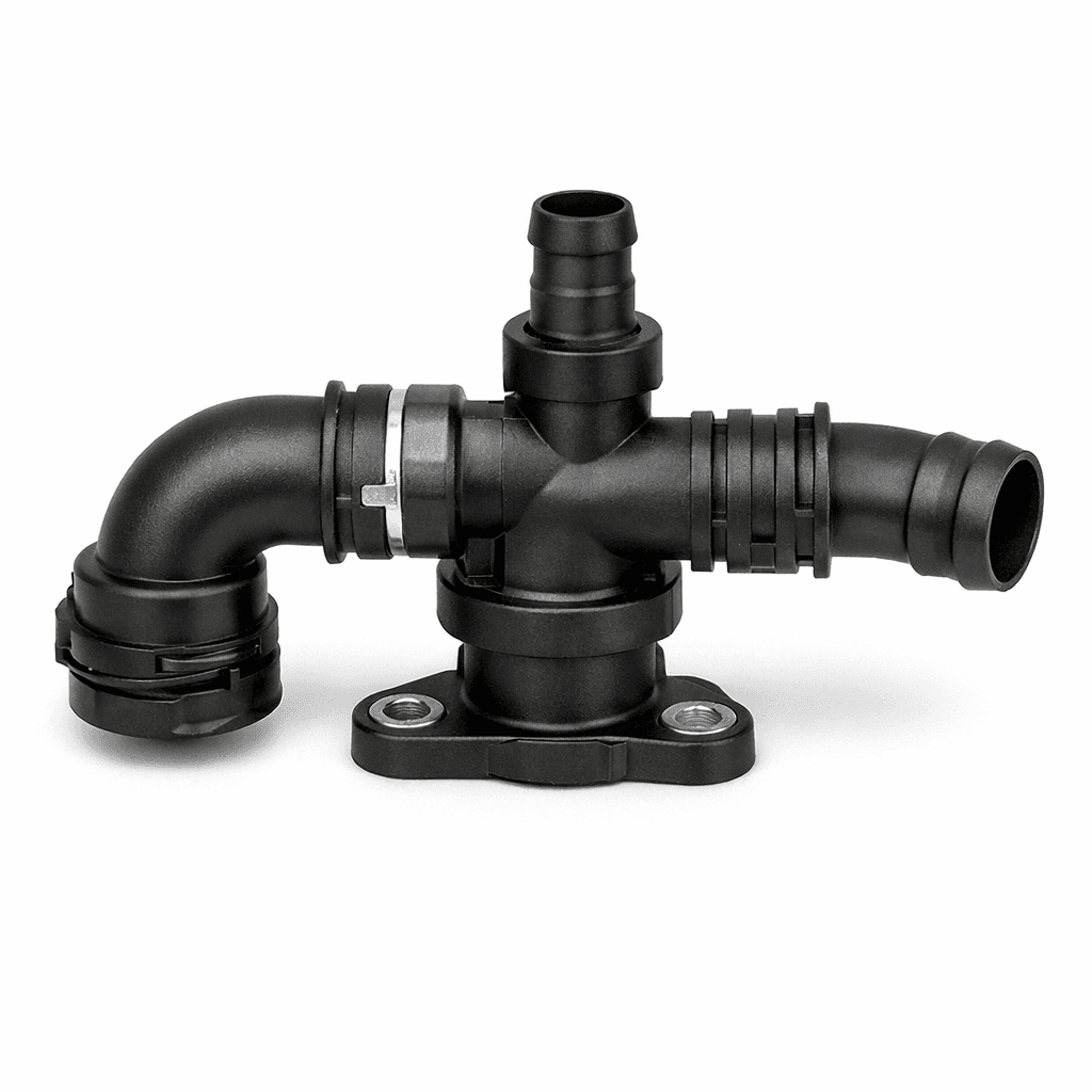 Coolant line connection piece