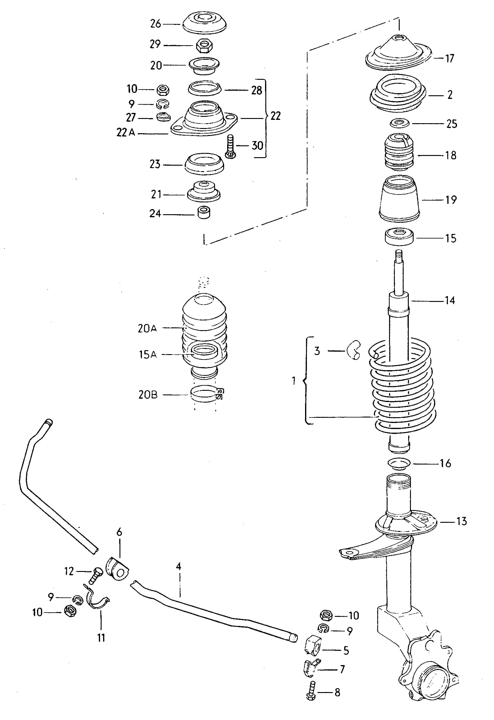 1975 — Front axle, steering › 49