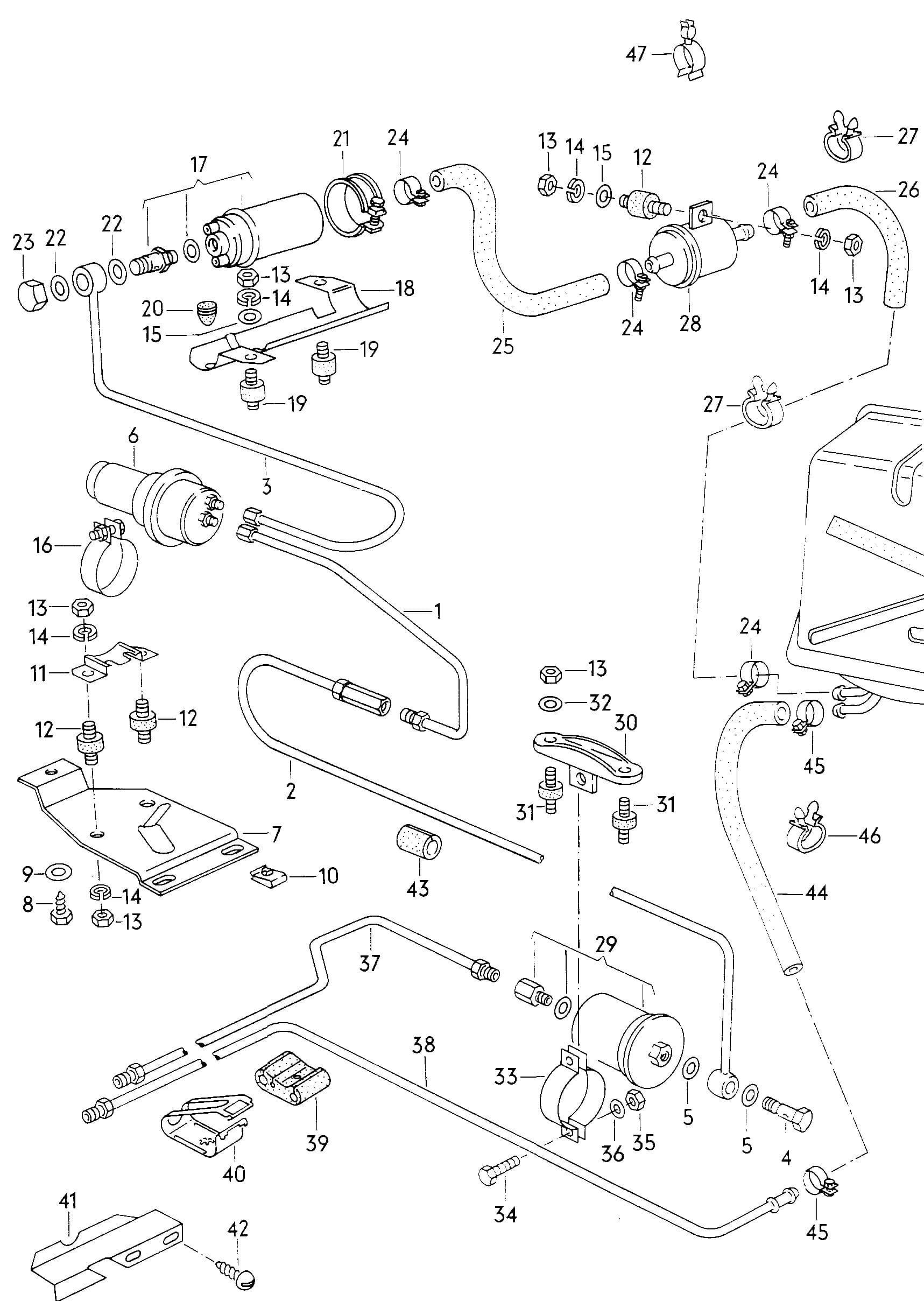 1991 — Fuel, exhaust, cooling › 23