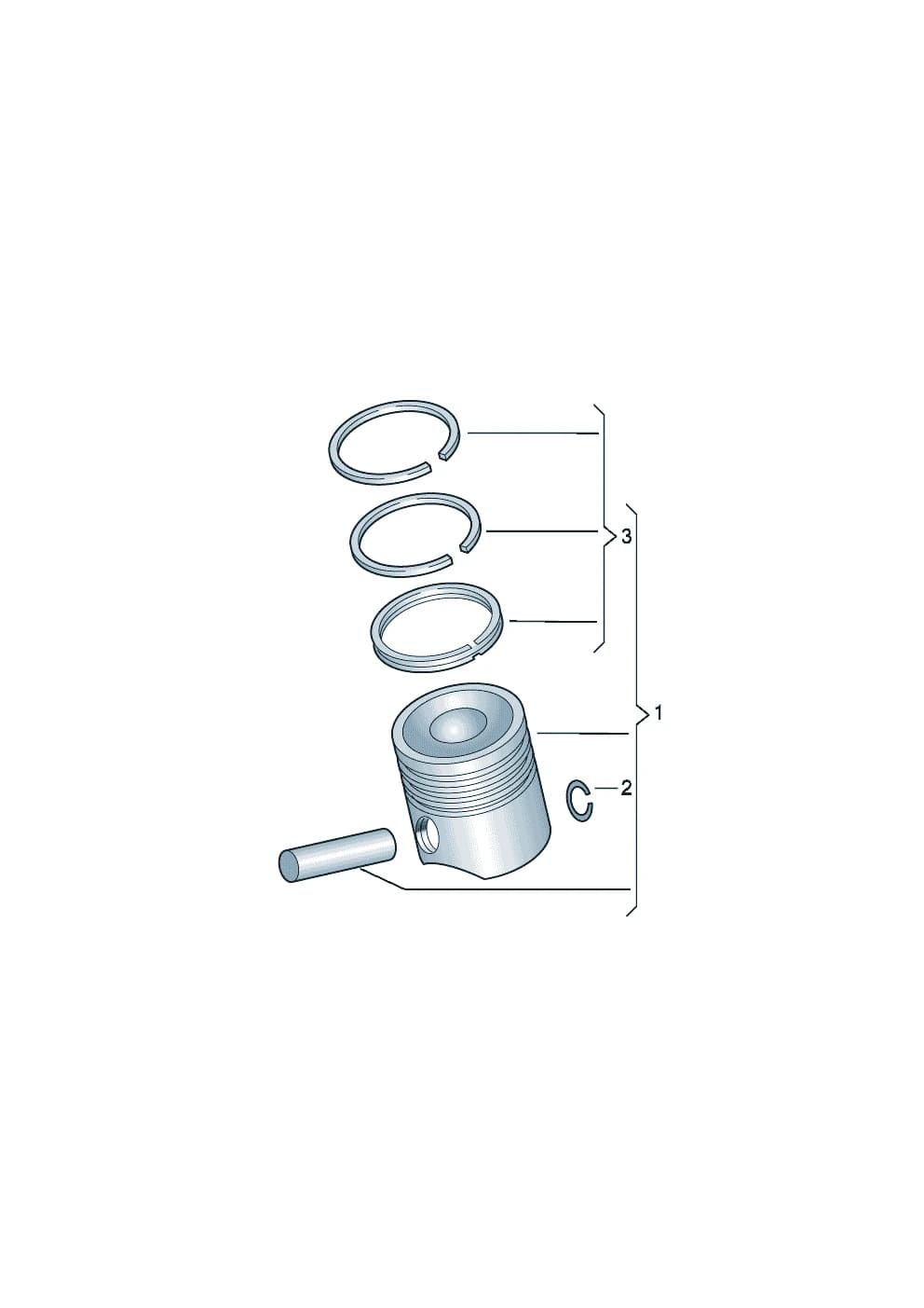 piston complete — A1 A1 (Typ 8X) Facelift (2015–2018) — piston