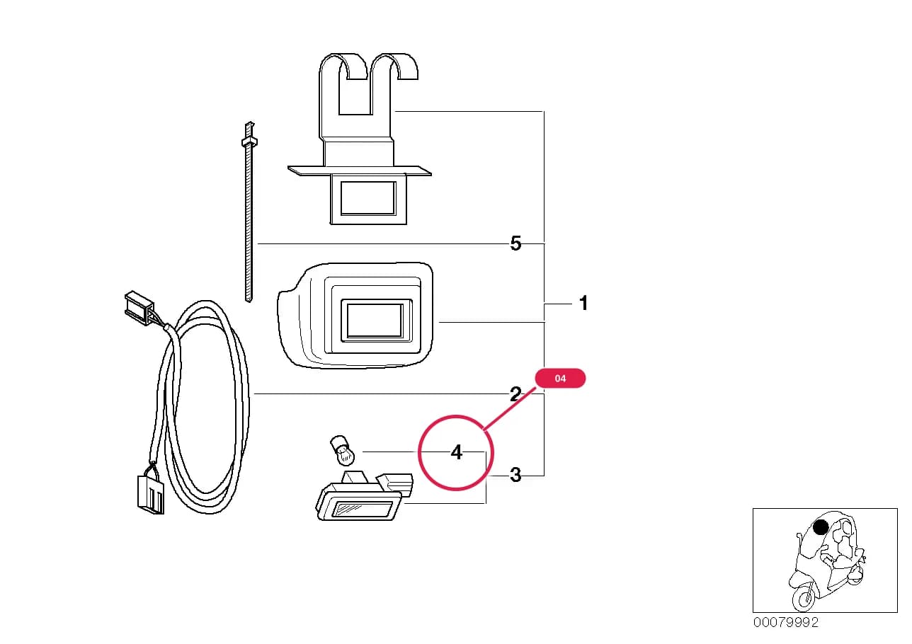 Longlife bulb — Motorcycle C1, C1 200 — 63 Lights › 63_0640 Reading light