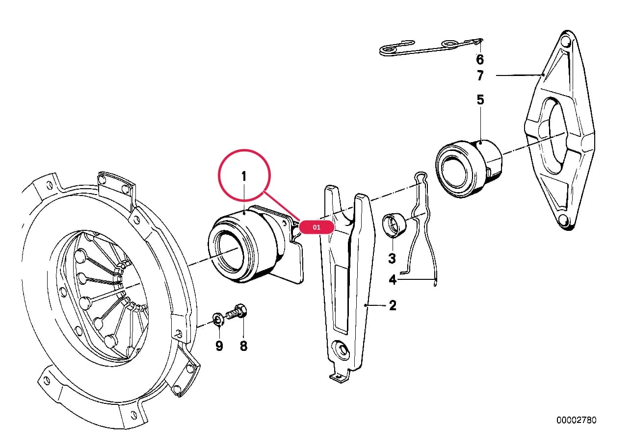 CLUTCH RELEASE BEARING — BMW Classic 5 E12 — 21 Clutch › 21_0005 RELEASE BEARING