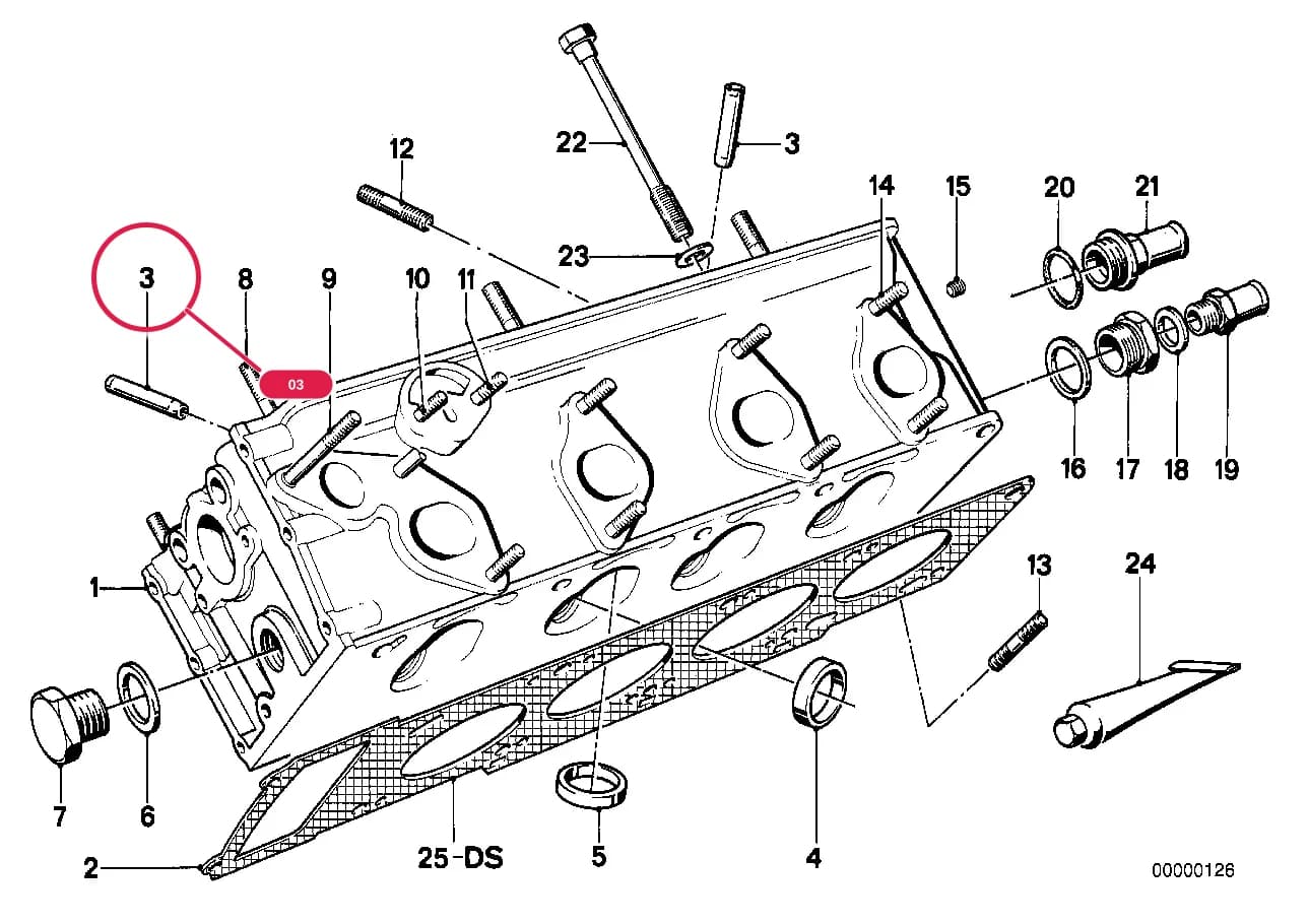 Valve Guide — BMW Classic 3 E21 — 11 Engine › 11_0236 Cylinder head
