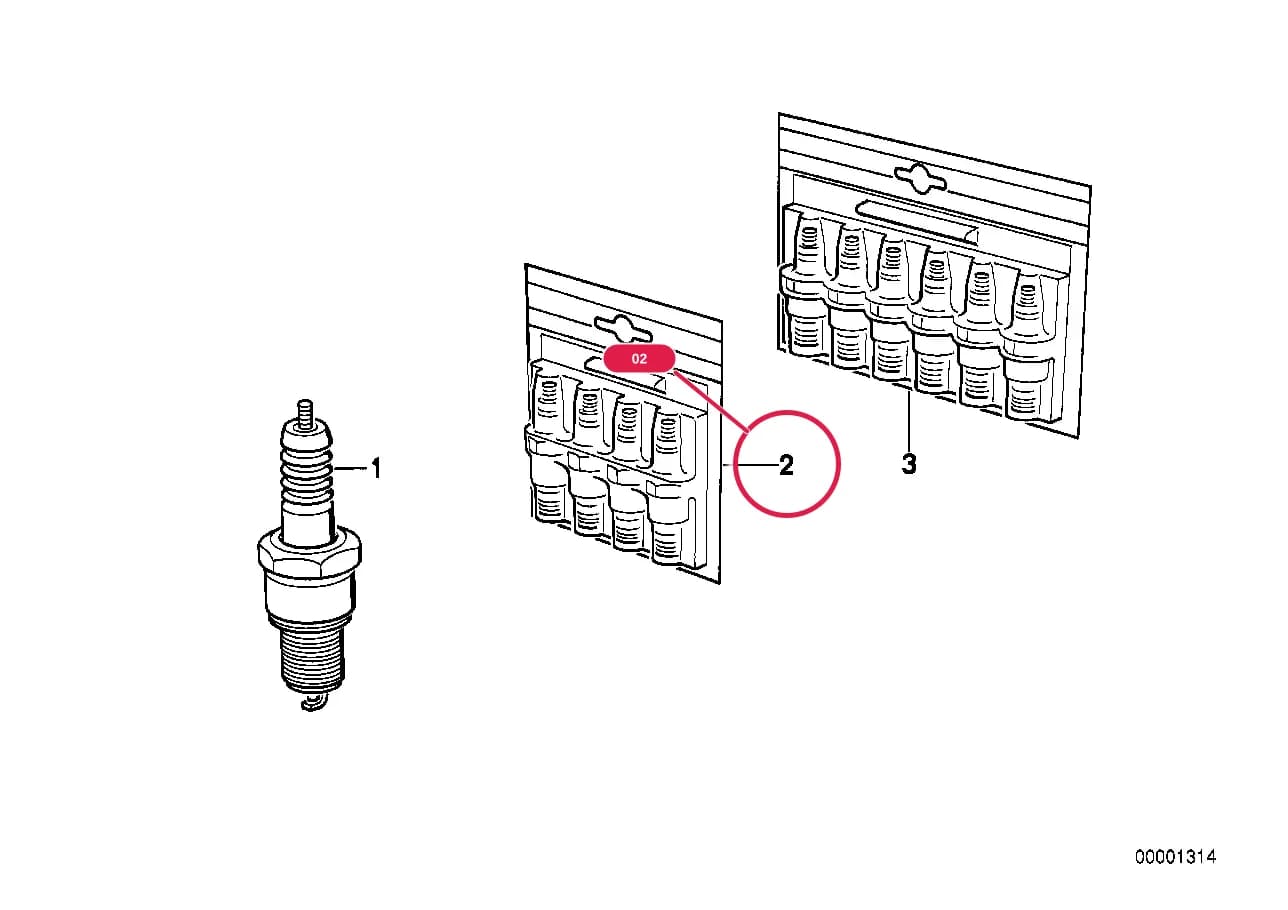 SET SPARK PLUGS — BMW Classic 3 E21 — 12 Engine Electrical System › 12_0085 Spark plug