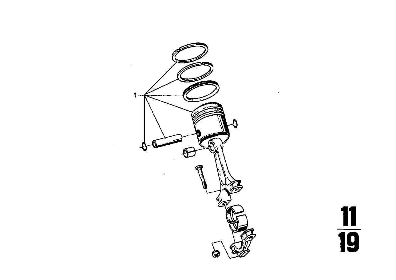 Piston — BMW Classic 2500-3.3Li — 11 Engine › 11_2471 Piston