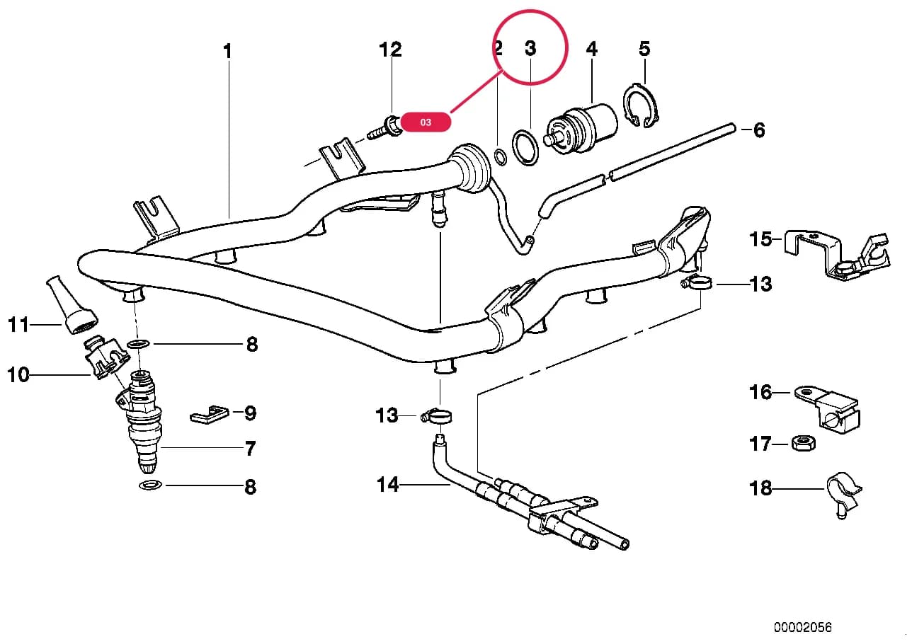 O-ring — BMW Classic 8 E31 — 13 Fuel Preparation System › 13_1437 Valves/Pipes of fuel injection system