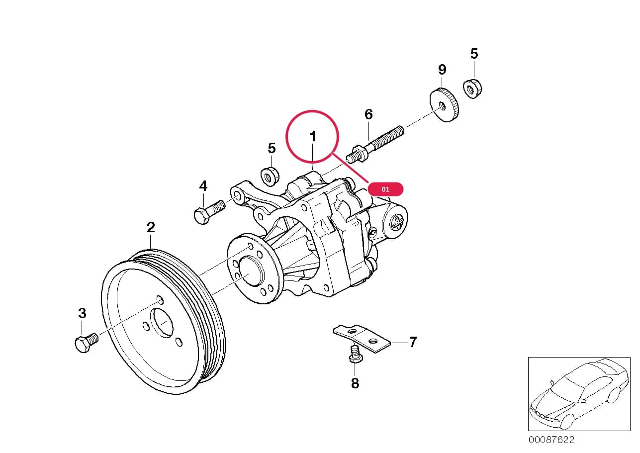 EXCH-VANE PUMP — BMW Classic 8 E31 — 32 Steering › 32_2019 Power steering pump