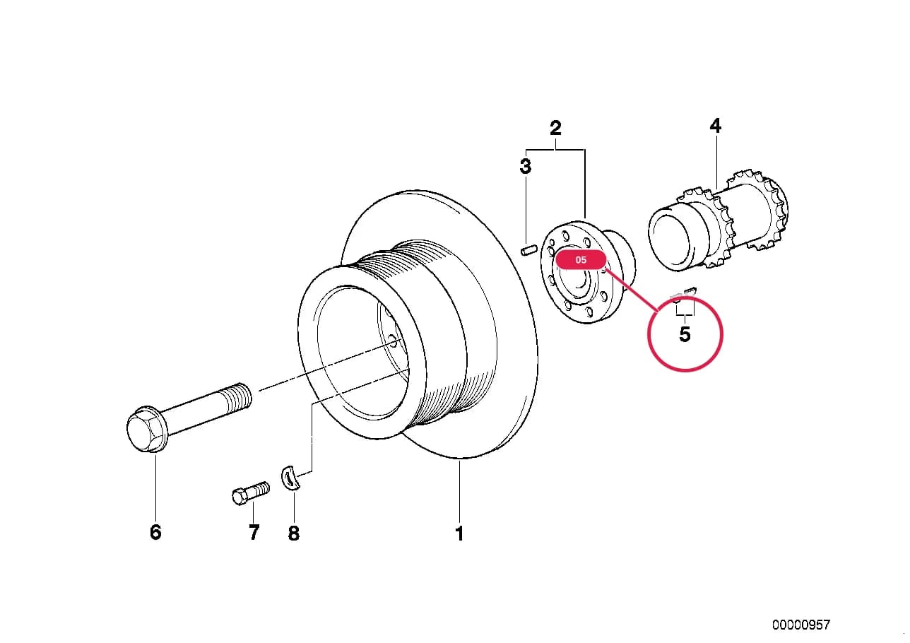 Woodruff key — BMW Classic 8 E31 — 11 Engine › 11_4972 Belt Drive-Vibration Damper
