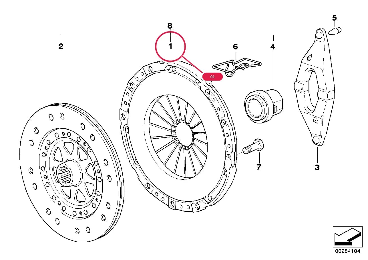 EXCH pressure plate for twin mass flywh. — BMW Classic 7 E38 — 21 Clutch › 21_0062 CLUTCH/TWIN MASS FLYWHEEL