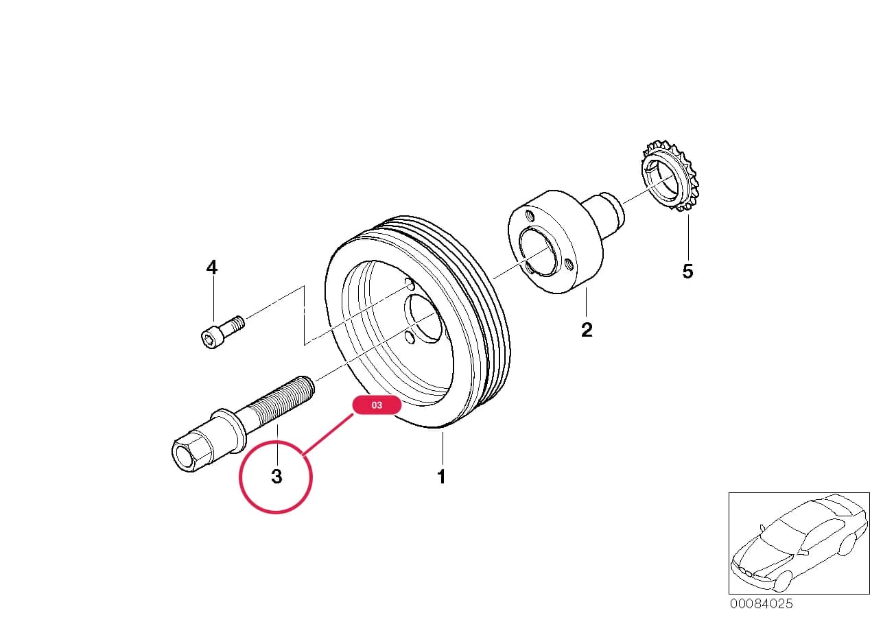 Hex Bolt — BMW 1 E87 — 11 Engine › 11_3181 Belt Drive-Vibration Damper