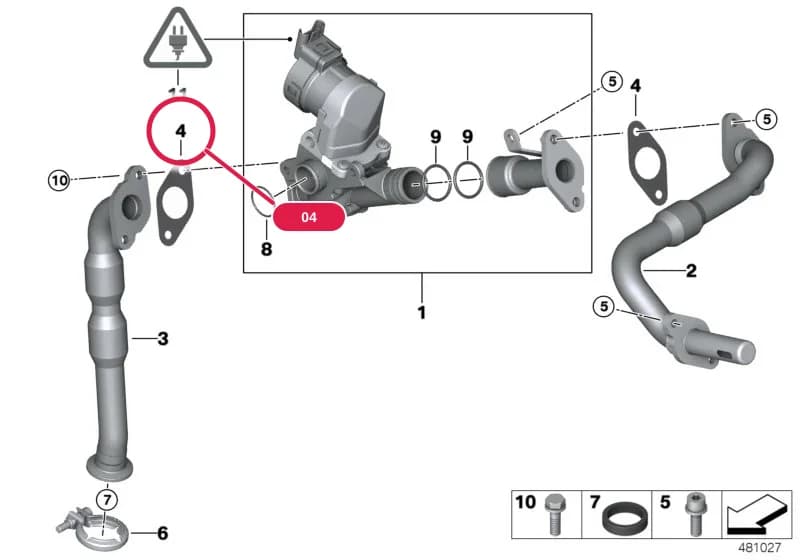 Gasket — BMW 3 E90 — 11 Engine › 11_4074 EMISSION CONTROL