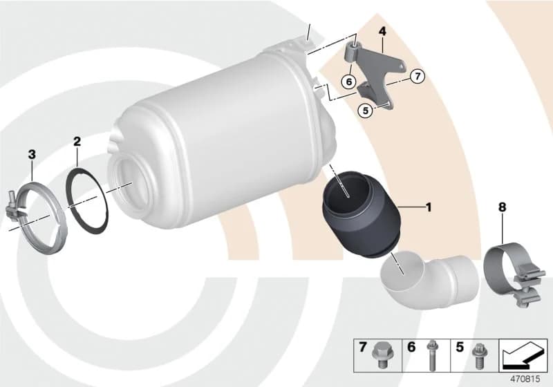 EXCH-Diesel particulate filter — BMW 7 F01 LCI — 18 Exhaust system › 18_1209 Decoupling element