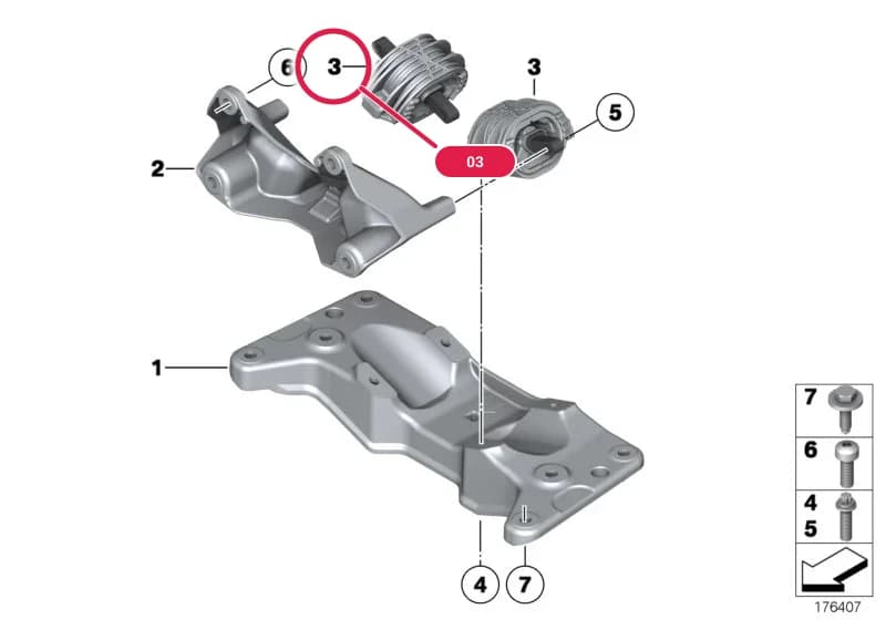 Gearbox mount — BMW 5 F18 — 22 Engine and gearbox suspension › 22_0152 Gearbox suspension