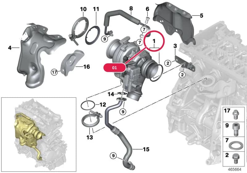 EXCH-TURBO CHARGER — BMW 1 F20 LCI — 11 Engine › 11_5873 TURBO CHARGER WITH LUBRICATION