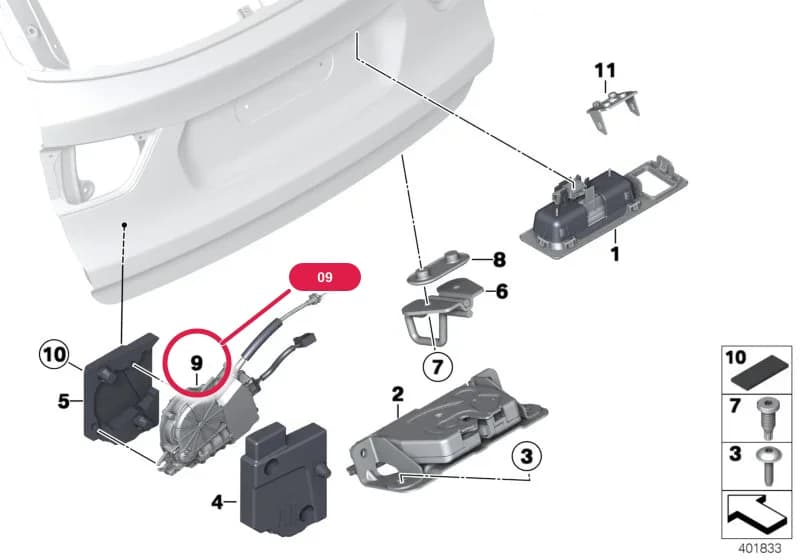 TRUNK LID POWER LOCK DRIVE — BMW X4 F26 — 41 Bodywork › 41_2119 TRUNK LID/CLOSING SYSTEM