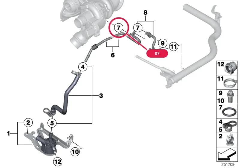 O-ring — BMW 3 F35 — 11 Engine › 11_5013 Cooling system, turbocharger