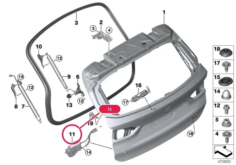 Soft-Close-Automatic — BMW X1 F48 — 41 Bodywork › 41_2581 Trunk lid