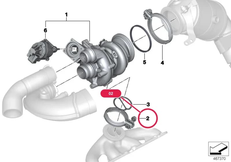 V-band clamp — BMW 5 F90 M5 — 11 Engine › 11_6932 TURBO CHARGER
