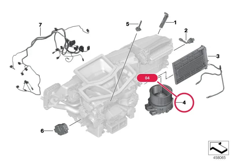 Blower unit — BMW 5 G38 — 64 Heater and Air Conditioning › 64_2164 ELECTRIC PARTS FOR AC UNIT