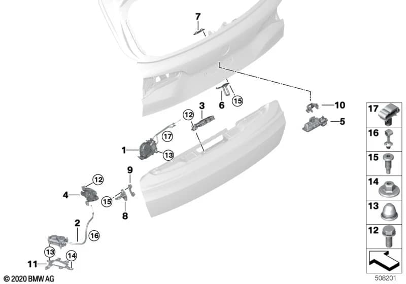 Drive tailgate — X5 X5L G18 (2022–2022) — Tailgate locking system