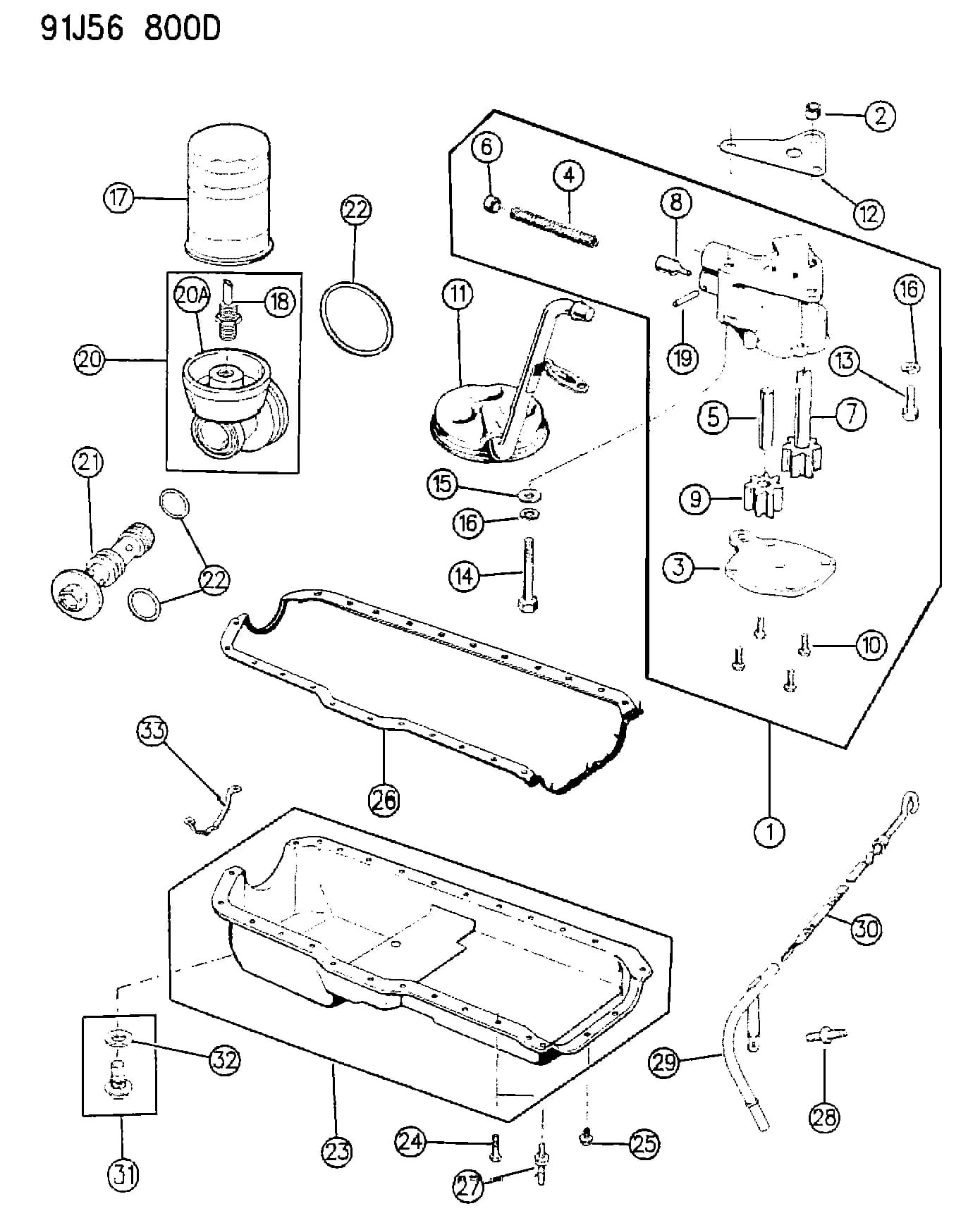 GASKET PKG, OIL PAN 1991 *** — 1993 J -JEEP (MEXICO) — 9B ENGINE, 4.0L 6 CYLINDER › 09 9 ENGINE OILING, 4.0L ENGINE