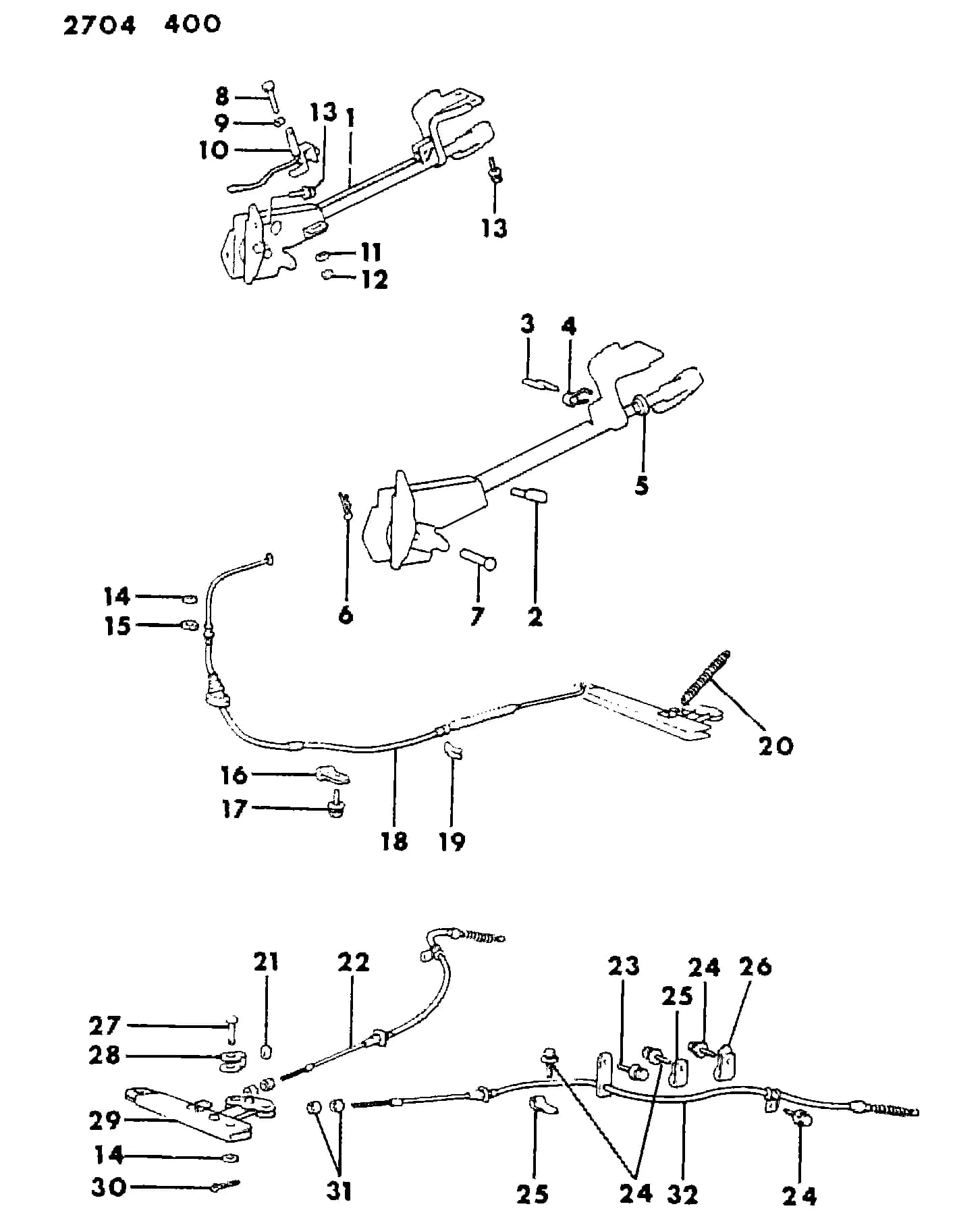 1982 I -IMPORT (US) — 4 BRAKES - PARKING › 04 4 BRAKE, PARK CONTROLS (PICKUP 4 W.D.)