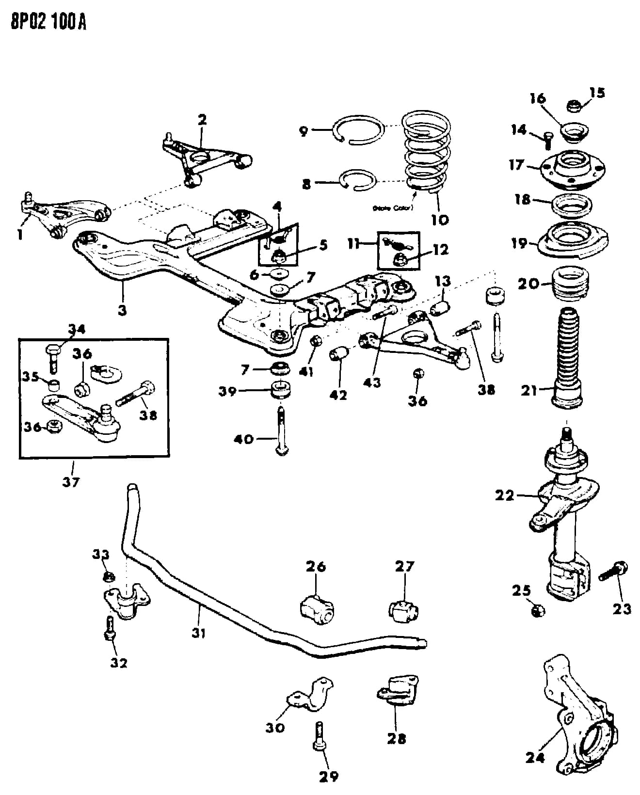1991 E -PREMIER/ MONACO (EXPORT) — 2 FRONT SUSPENSION & DRIVE › 01 1 SUSPENSION, FRONT