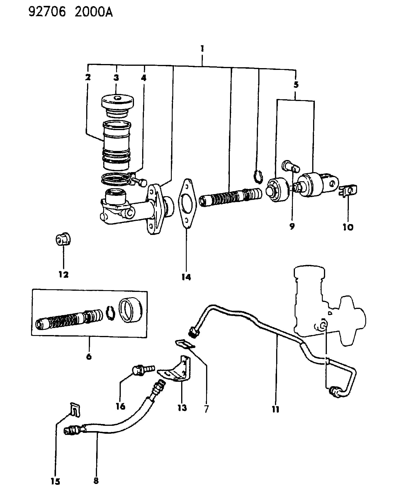 MASTER CYLINDER ASSY, CLUTCH *** — 1993 I -IMPORT (CKD, EXPORT, MEXICO, US) — 6 CLUTCH › 25 25 CYLINDER, CLUTCH MASTER, LA 24,41-COLT 100, VISTA, (CANADA), 1.5L ENGINE, W/5SPEED TRANS.