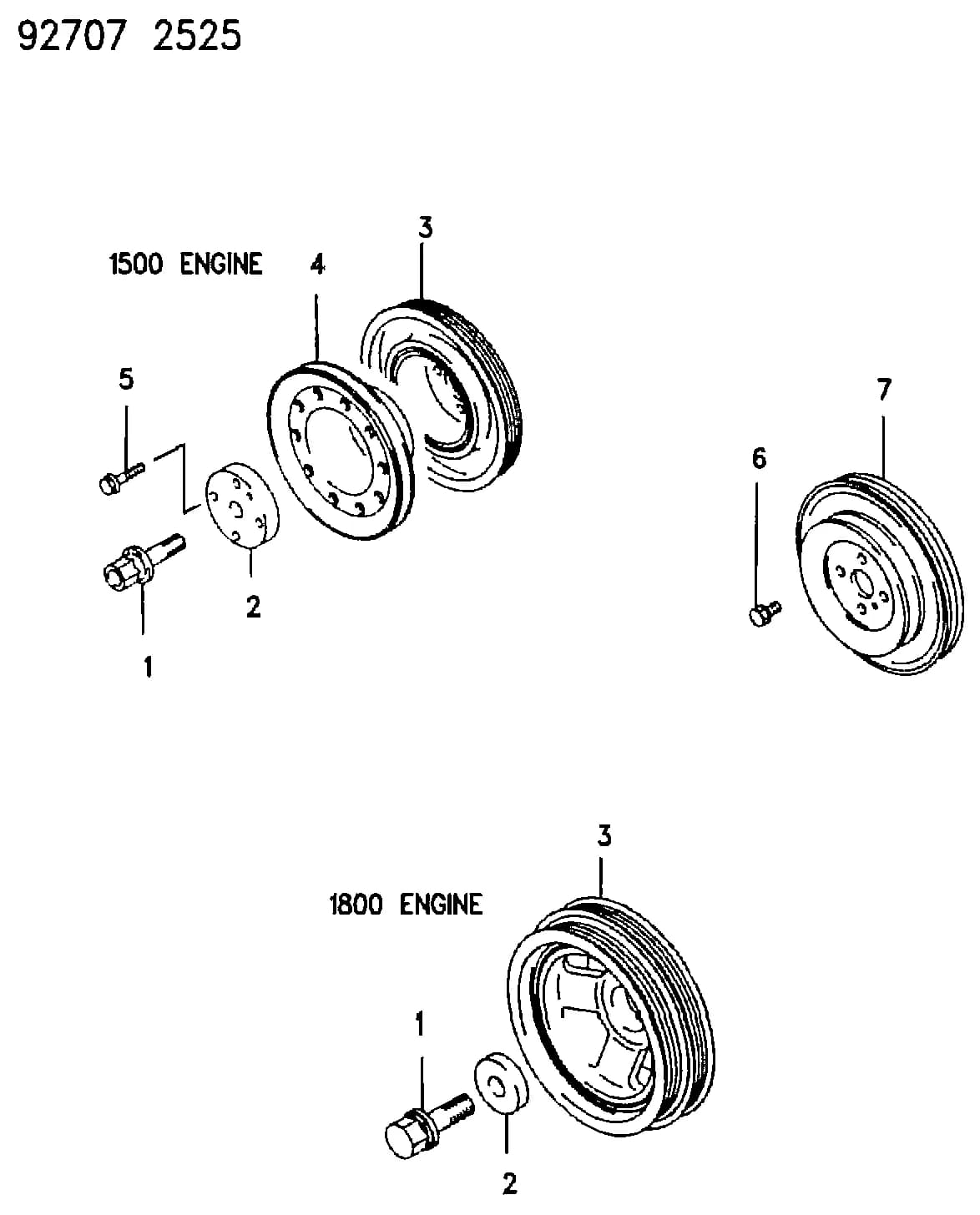 1993 I -IMPORT (CKD, EXPORT, MEXICO, US) — 7 COOLING › 31 31 DRIVE PULLEYS, LE 21,41-COLT, SUMMIT, 1994