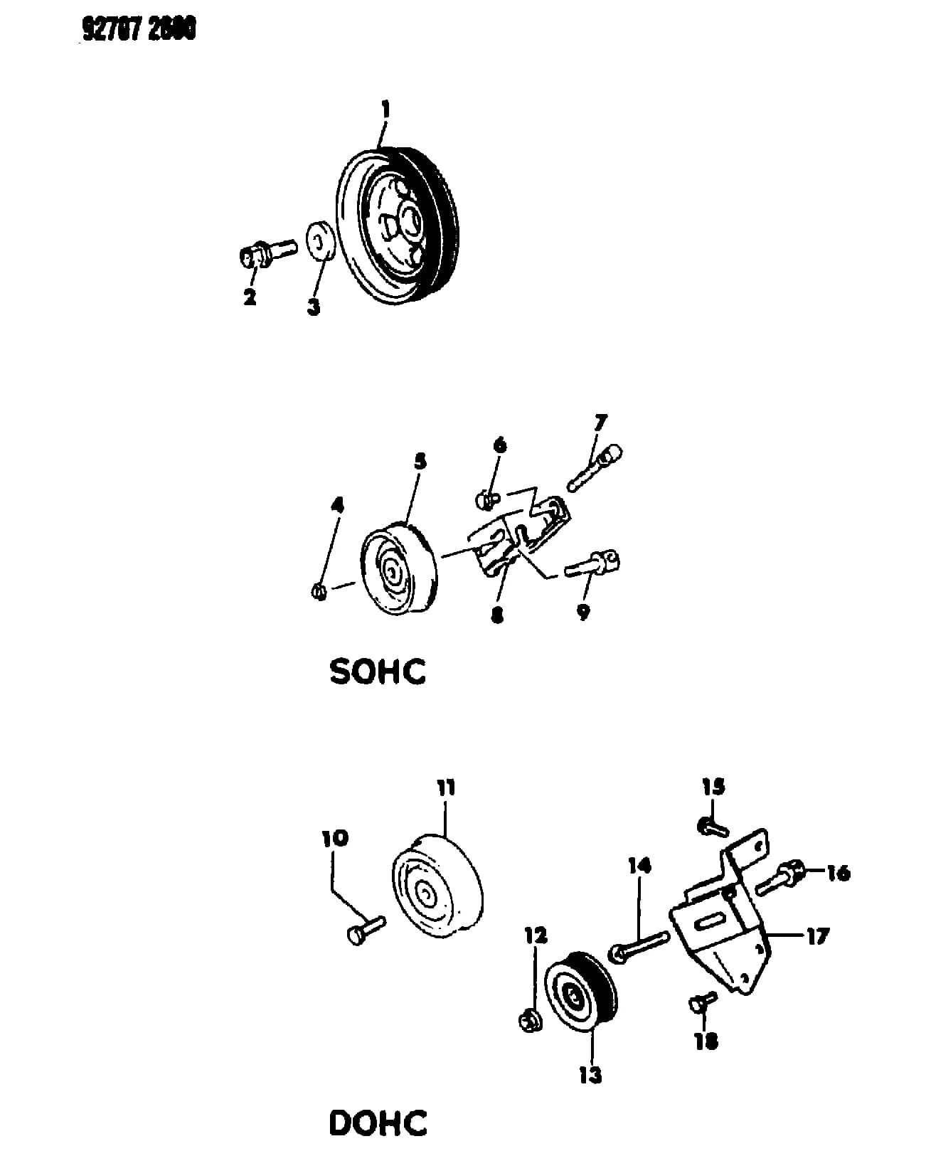 1993 I -IMPORT (CKD, EXPORT, MEXICO, US) — 7 COOLING › 32 32 DRIVE PULLEYS, STEALTH