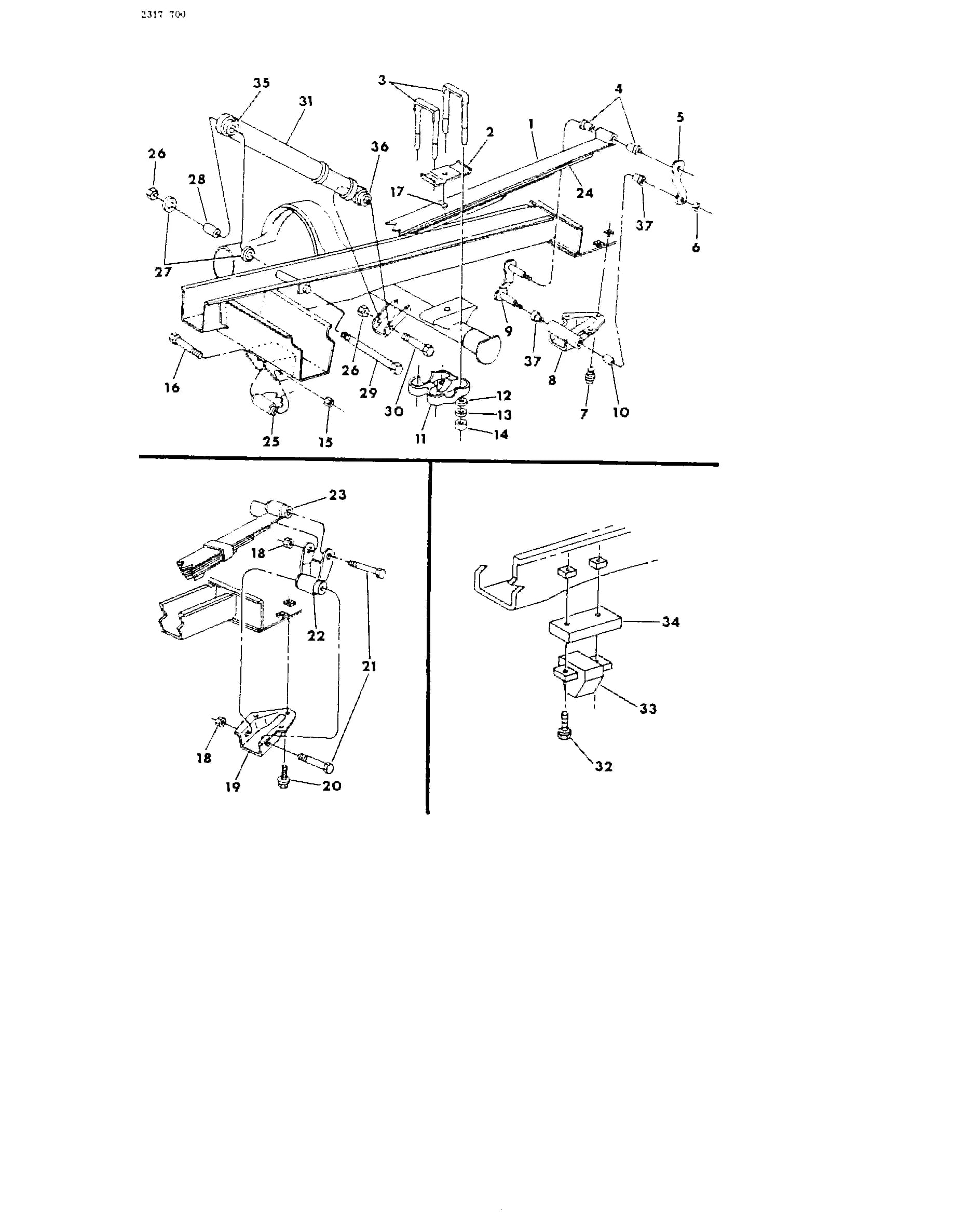 1982 T -TRUCK (CANADA) — 17 REAR SUSPENSION › 07 7 SPRING WITH SHOCK ABSORBER, REAR LEAF, B300