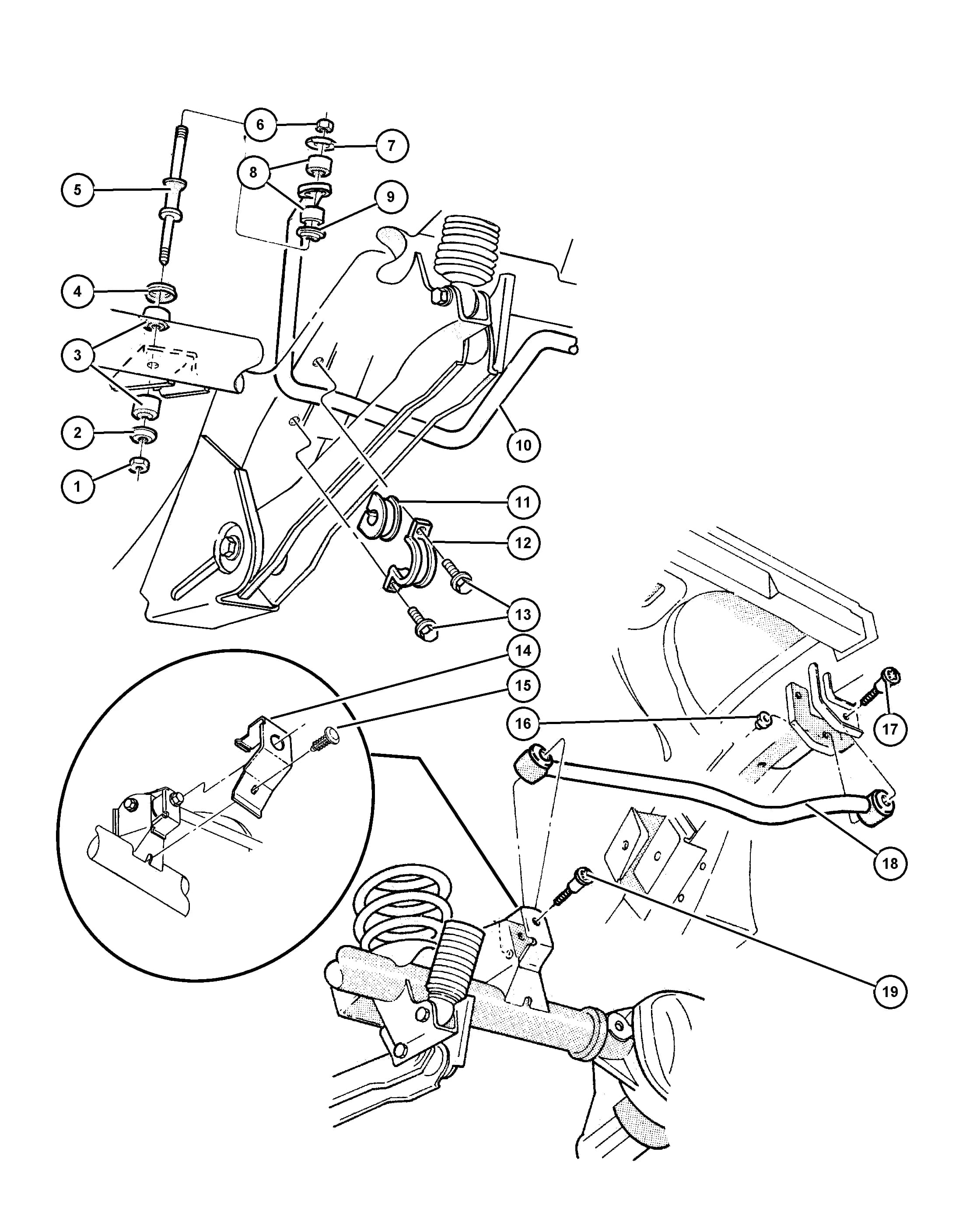 1997 ZJ - GRAND CHEROKEE — 17 REAR SUSPENSION › 02 210 STABILZER,REAR AND TRACK BAR