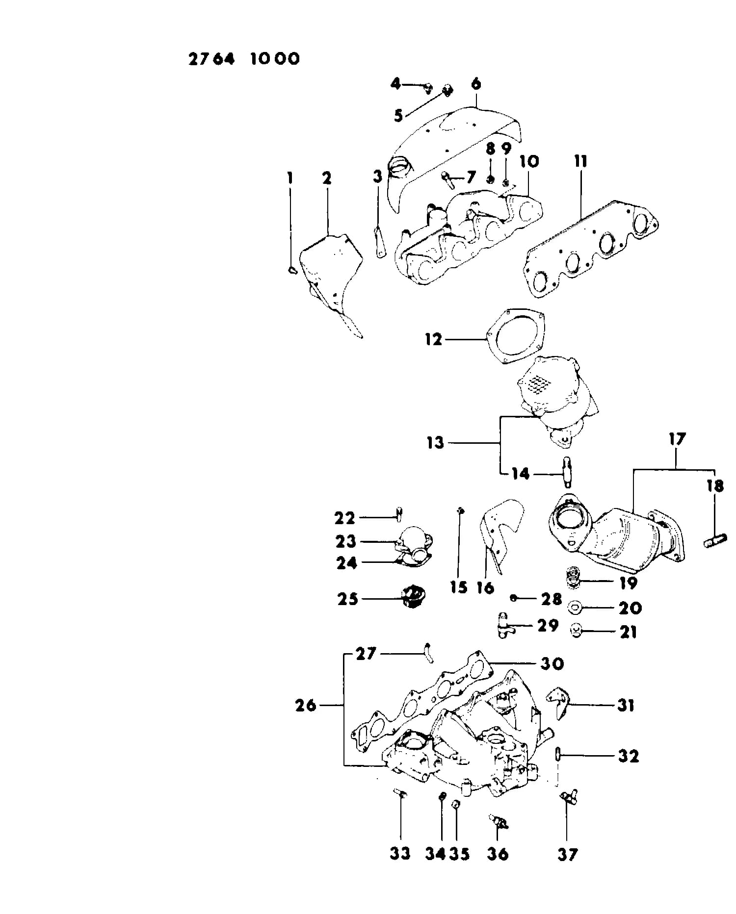 1982 I -IMPORT (US) — 9D ENGINE F & W 2600 CC › 10 10 MANIFOLDS ("F","W" ENG.)(EXC. CANADA)