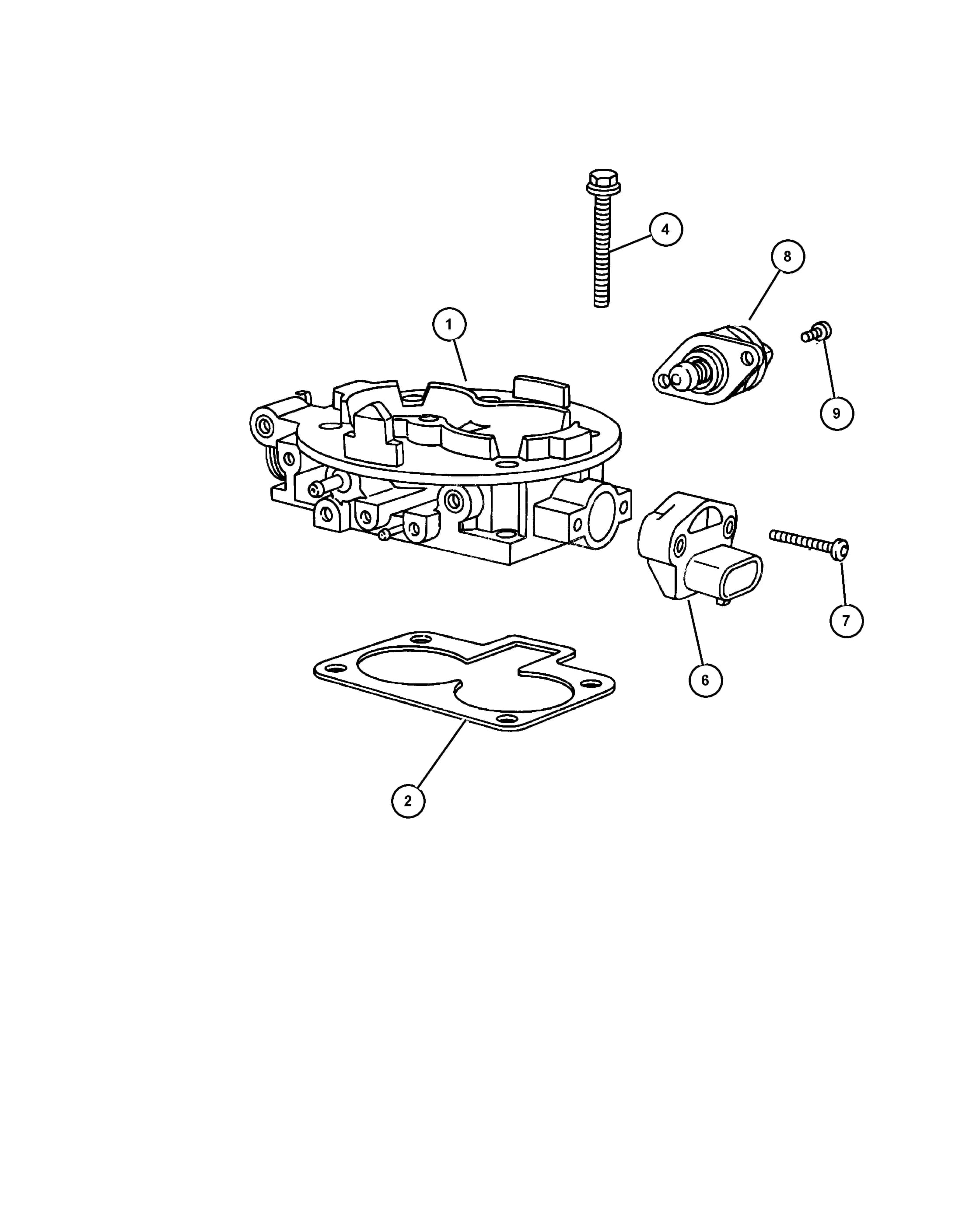 1999 AN - DAKOTA — 14 FUEL › 07 610 THROTTLE BODY 2.5L (EPE), 3.9L (EHC), 5.2L (ELF), 5.9L (EML) Engine