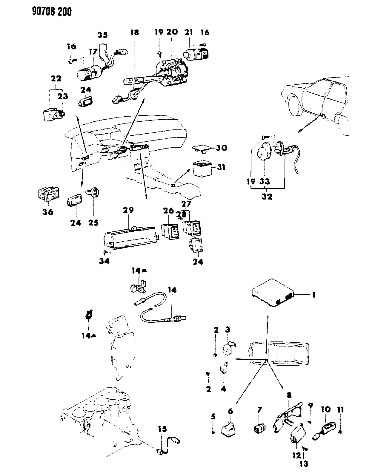 1990 I -IMPORT (CKD, EXPORT, MEXICO, US) — 8 ELECTRICAL › 02 2 SWITCHES & ELECTRICAL CONTROLS, 24-41-45 COLT LA