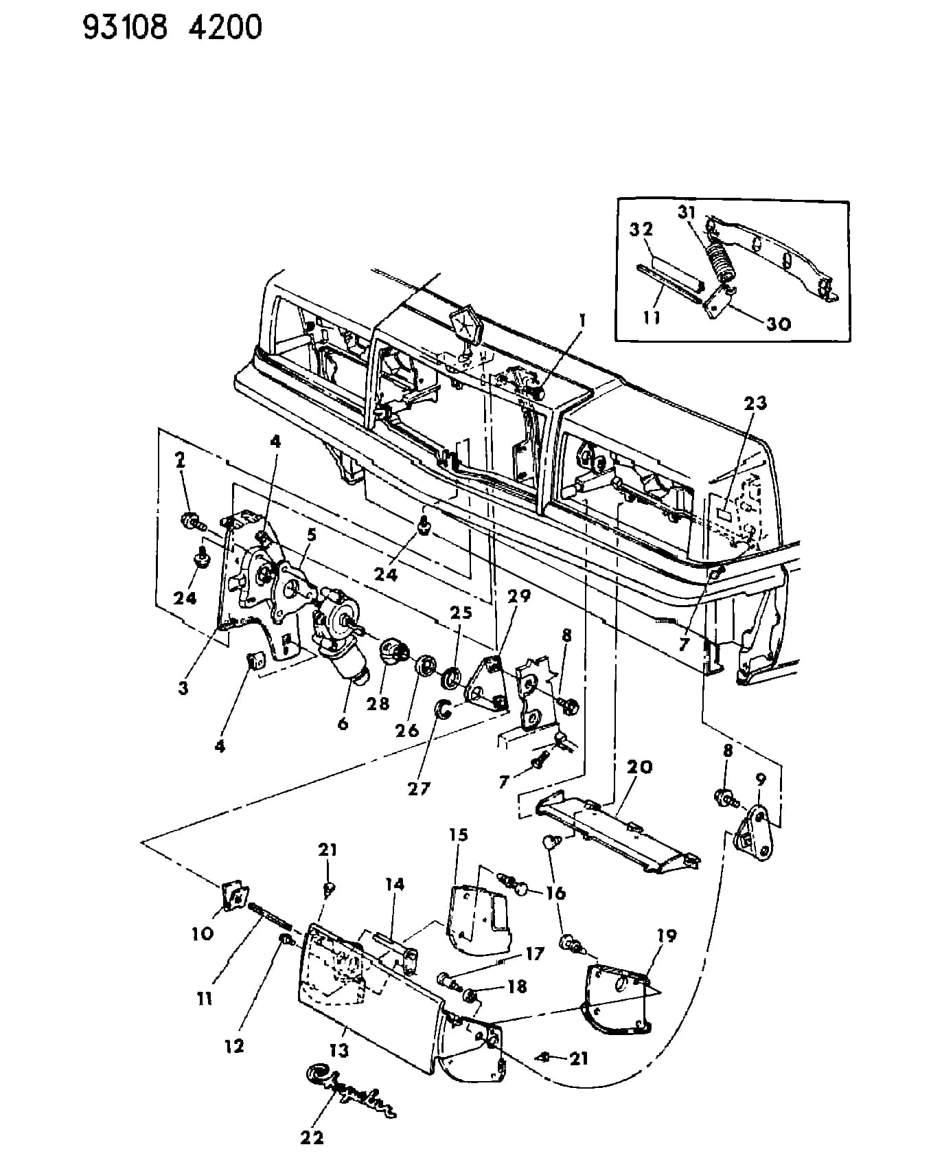 1993 P -PASSENGER (MEXICO) — 8 ELECTRICAL › 42 42 LAMPS--FRONT ROTATING, NEW YORKER & FIFTH AVENUE, C-Y BODY