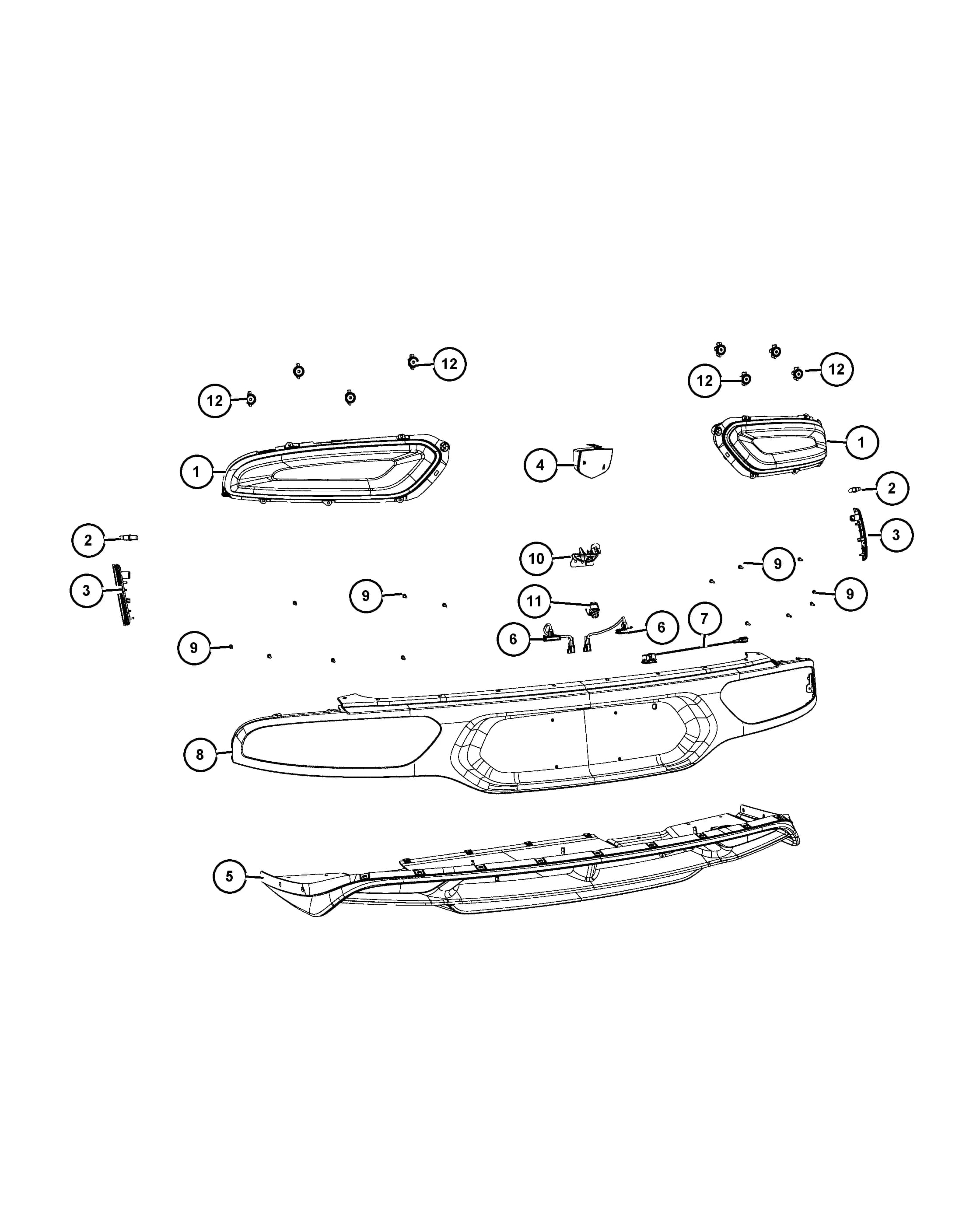 2017 ZD - DODGE VIPER — 8 ELECTRICAL › 25 1110 LAMPS, REAR