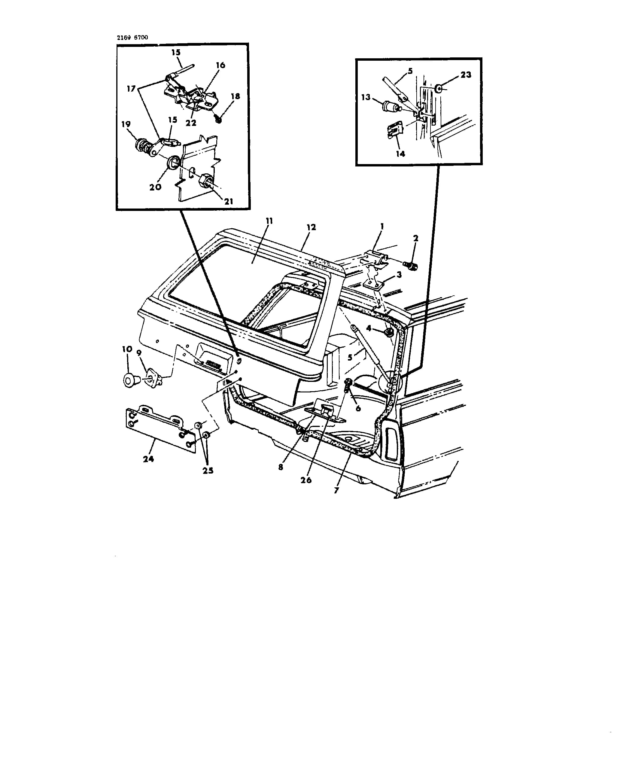 ELECTRIC GRID & PIGTAIL REPAIR PACKAGE — 1982 P -PASSENGER (US) — 23A BODY - MAJOR SHEET METAL › 66 66 LIFT GATE AND WEATHERSTRIPPING - P,D,C