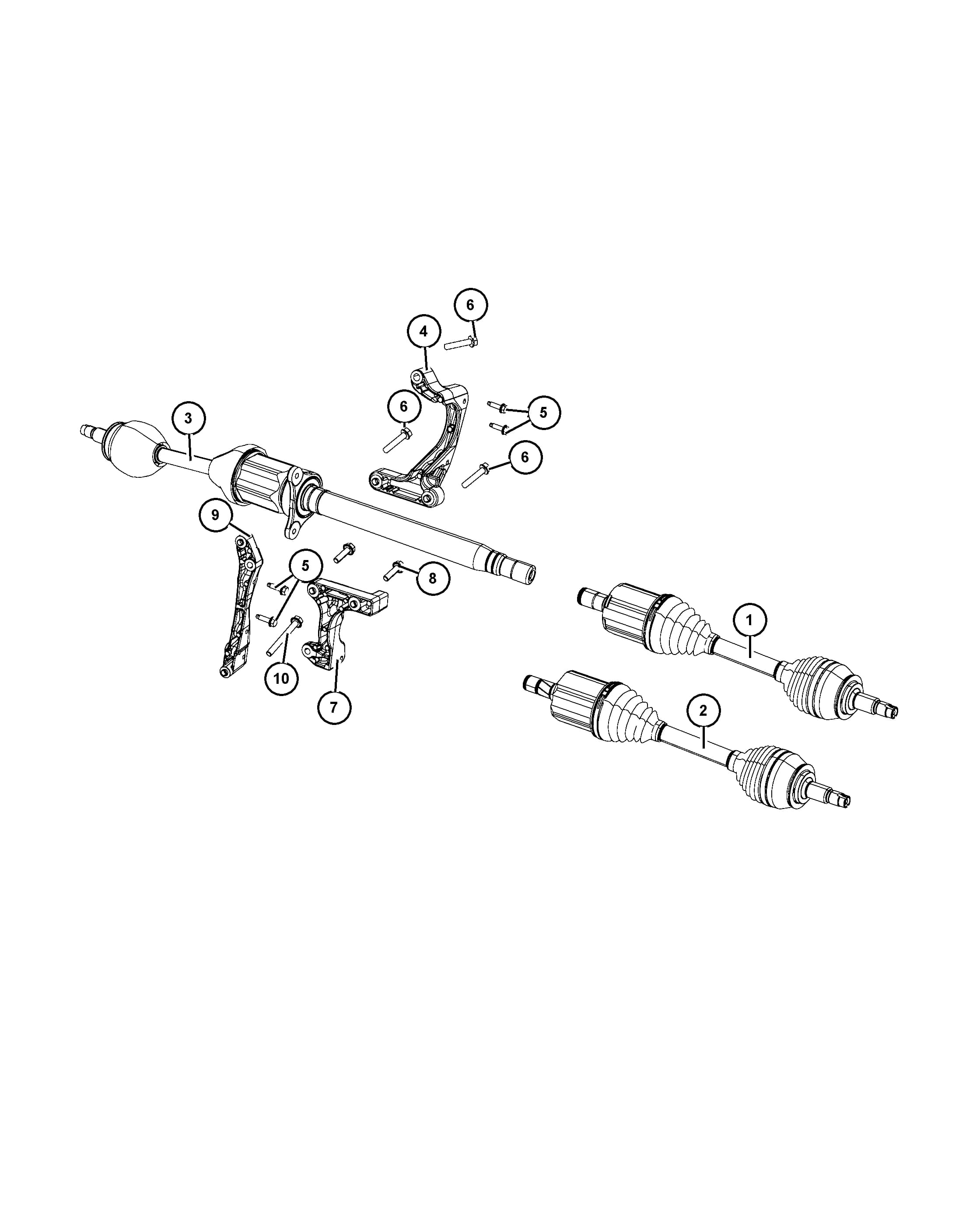 LEFT   [EHK: 3.2L V6 24V VVT Engine w/ESS], [DFH: 9-Spd 948TE FWD/AWD Auto Trans (Make] — 2017 KL - JEEP CHEROKEE — 35I2 FRONT WHEEL DRIVE; DIFFERENTIAL AND DRIVE LINE › 01 305 SHAFTS, AXLE