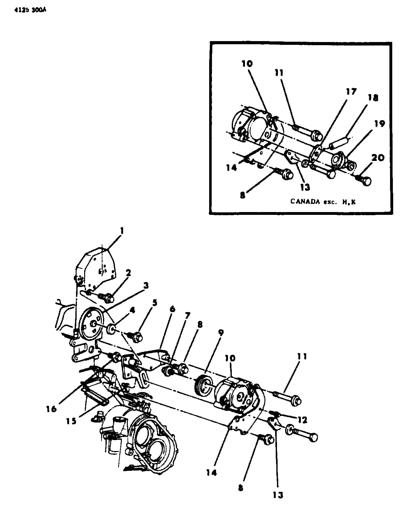 1984 P -PASSENGER (CKD, EXPORT, MEXICO, US) — 25 EMISSION SYSTEMS › 03 3 AIR PUMP, 2.2L ENGINE