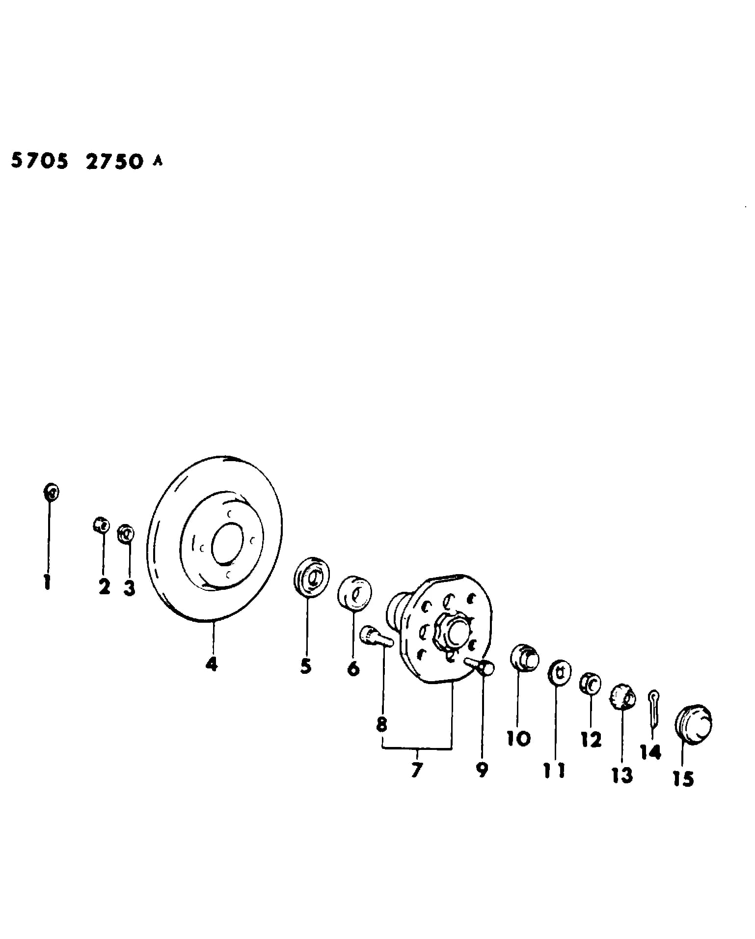 1985 I -IMPORT (CANADA) — 5 BRAKES, SERVICE › 30 30 BRAKE DISC AND BEARINGS, FRONT, 24 (RWD)