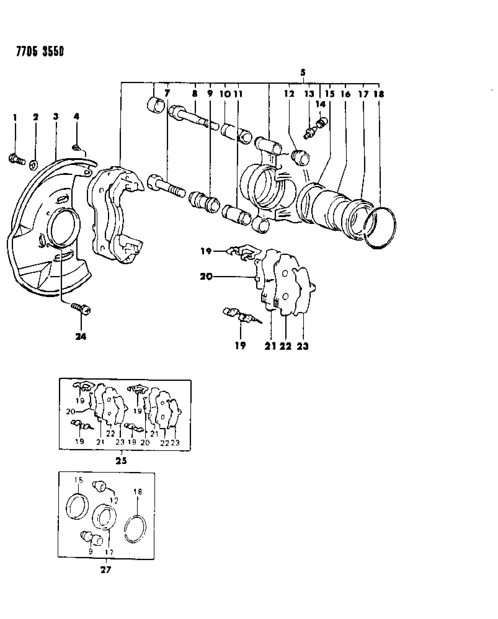 1988 I -IMPORT (CANADA) — 5 BRAKES, SERVICE › 38 38 BRAKE, FRONT, 27, RAIDER, 1988 MODEL