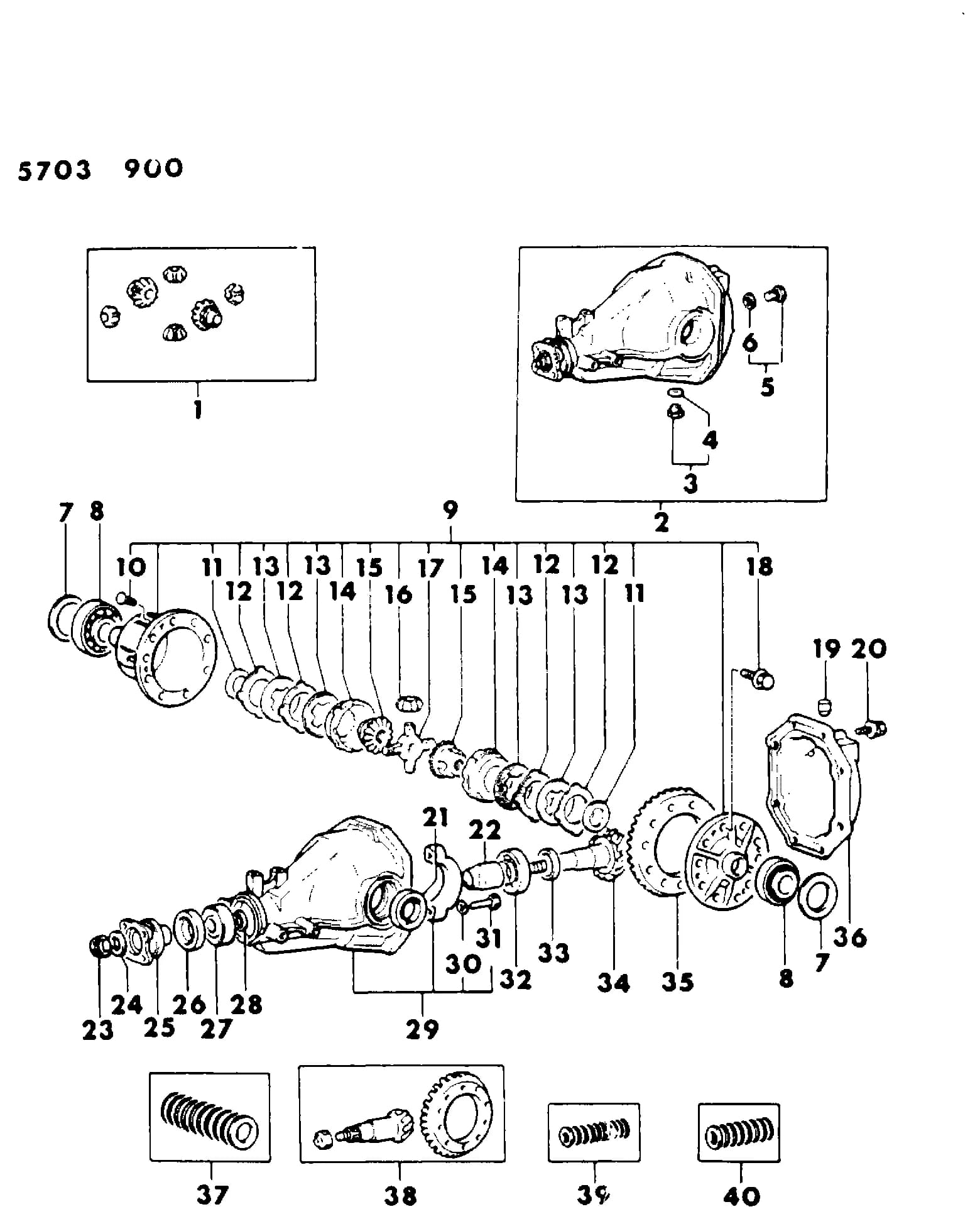 1985 I -IMPORT (CKD, EXPORT, MEXICO, US) (MEXICO) — 3 REAR AXLE › 09 9 DIFFERENTIAL, OPT. LIMITED SLIP DIFF., 45 4WD - VISTA