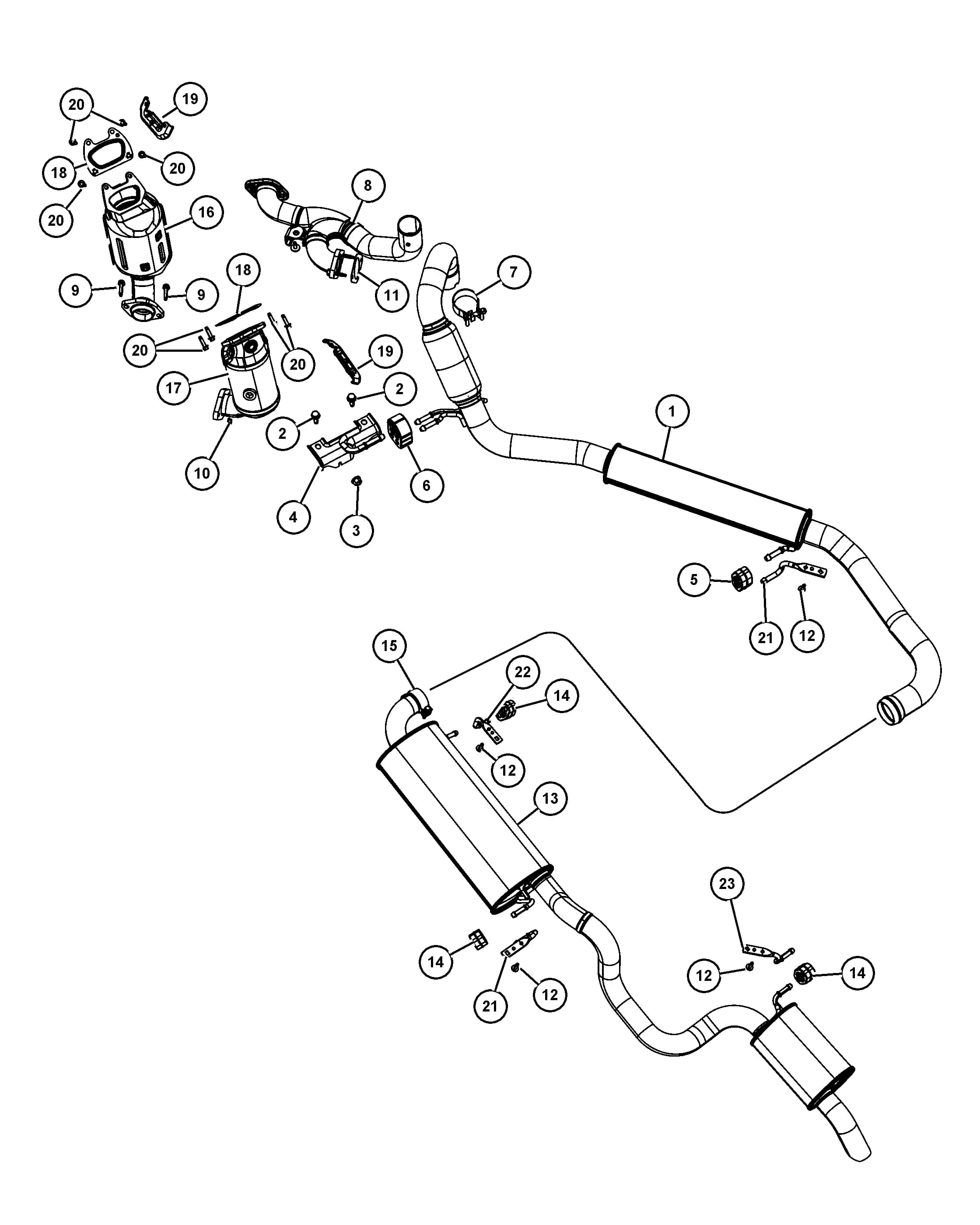 2017 RT - CARAVAN /  TOWN & COUNTRY — 11 EXHAUST › 01 110 EXHAUST SYSTEM 3.6L [ERB]