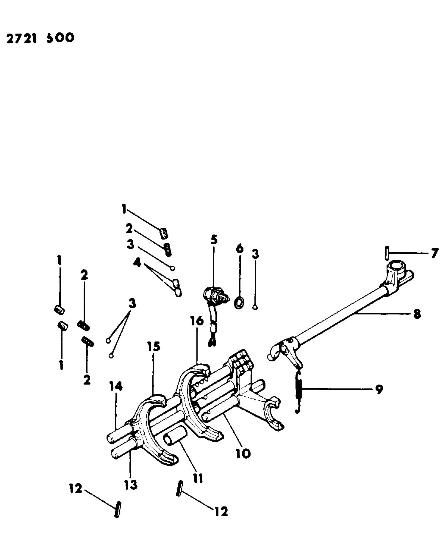1982 I -IMPORT (US) — 21M TRANSMISSION - MANUAL › 05 5 TRANSMISSION SHIFT CONTROL 4 SPD. (PICKUP 2 W, .D.)