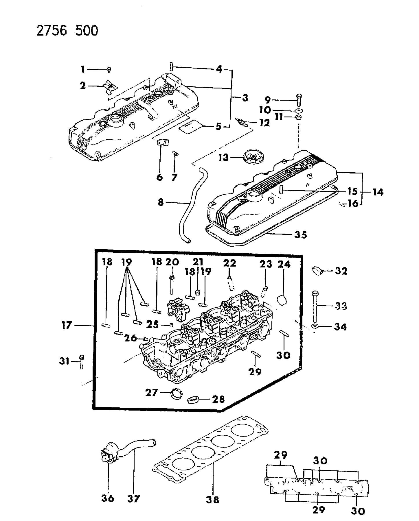 1982 I -IMPORT (US) — 9C ENGINE U 2000 CC › 05 5 HEAD CYLINDER ("U" ENG.)
