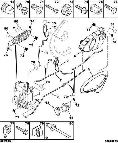 bodywork — rear door control › REAR HINGED SIDE DOOR CONTROL