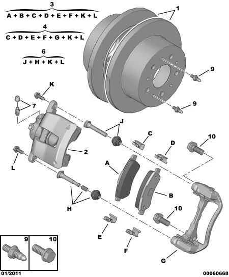 2 DISCS KIT PRO, DIAM 300 EP 16, Replaced by 4249 K6 — mechanical — rear brakes › REAR BRAKE DISC CALIPER FRICTION PAD